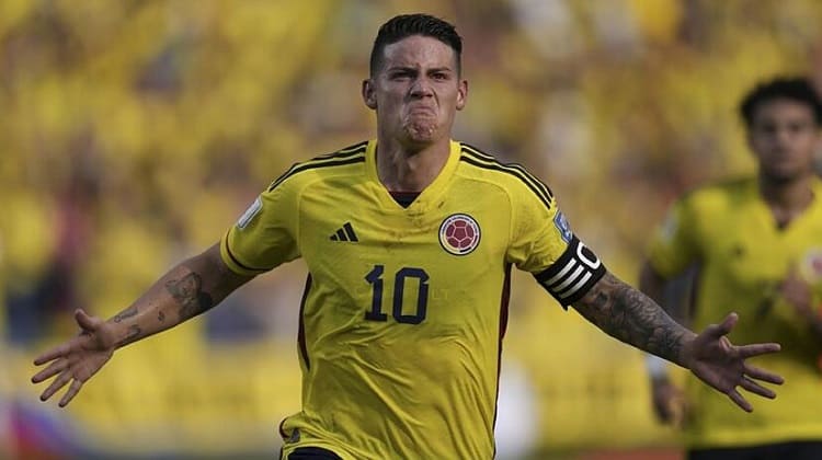 James Rodríguez, partido 100 con la selección colombiana